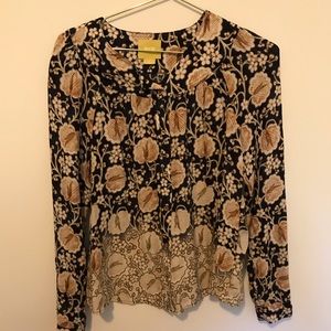 Anthropologie | Maeve L/S Floral Blouse